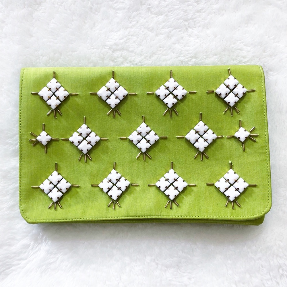 Francesca’s Green Embellished Lina Clutch